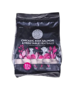 Leo & Wolf tasakaalustatud toortoit koertele kana, veise, lõhe ja köögivilja pallid